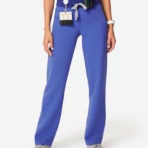 Fig's Rare Denim W/ Gray Drawstring High Waisted Livingston Basic Scrub Pants L